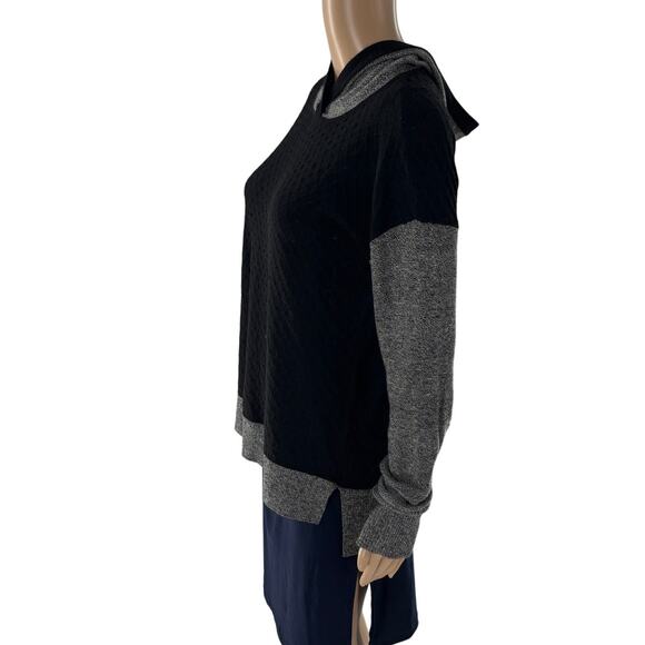 Smartwool Shadow Gray Pine Black Hooded Pullover Sweater - Picture 7 of 12